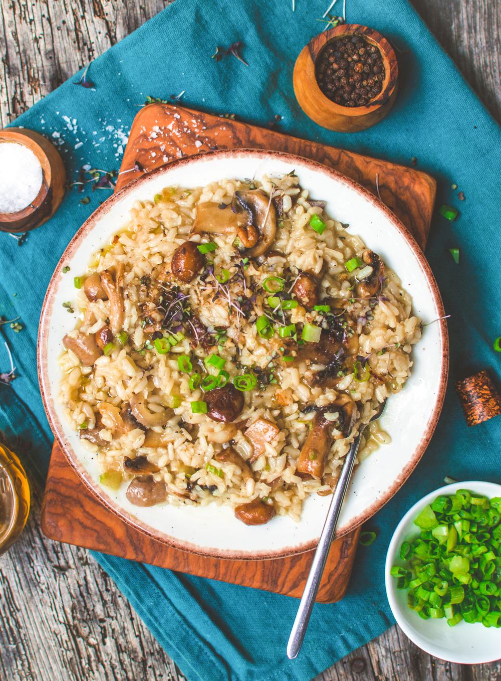 Vegan Italian Mushroom Risotto Recipe