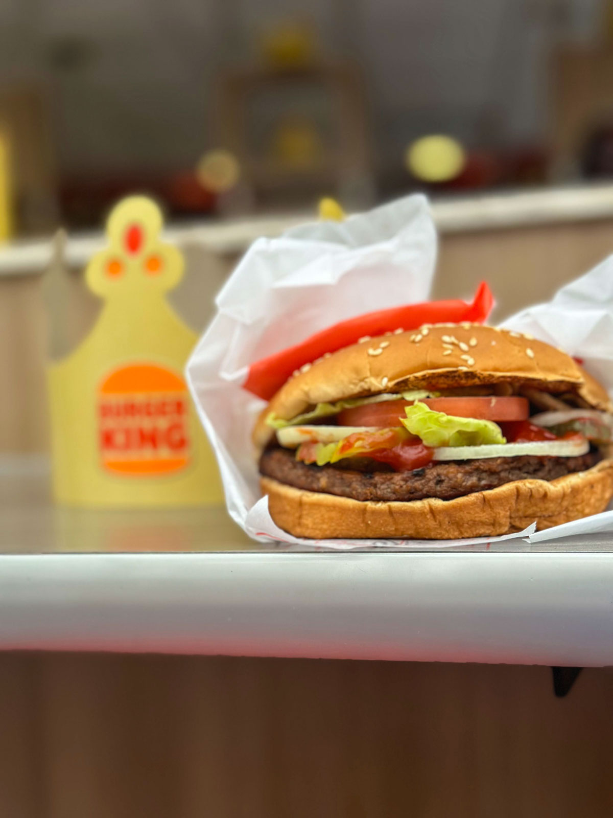 The vegan Impossible Burger at Burger King.