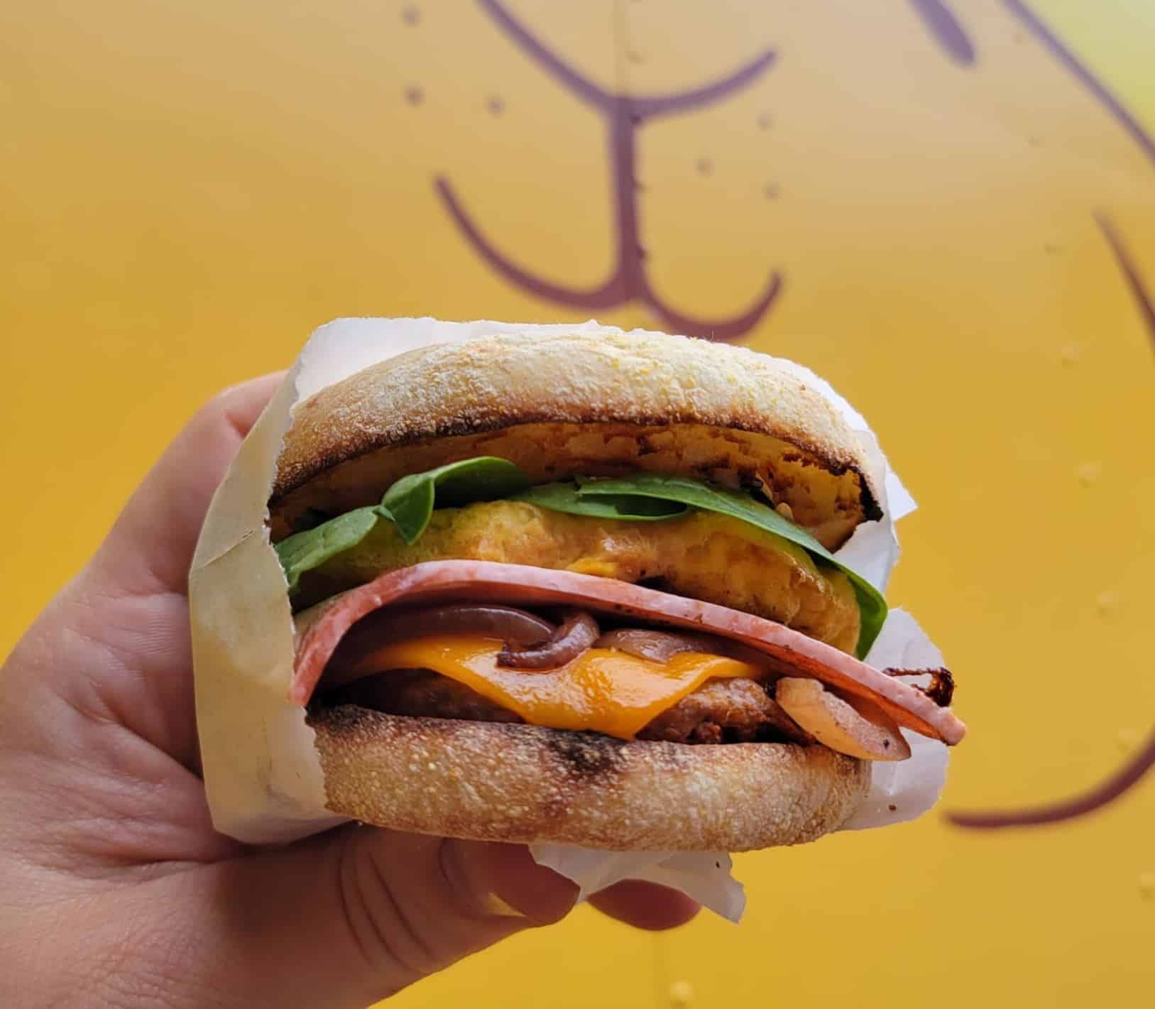 A vegan sandwich from Chubby Bunny in Portland.