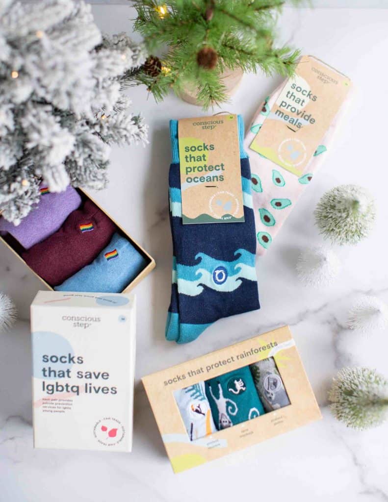 Conscious Step Vegan Socks for Good Causes Eco Vegan Gift Idea