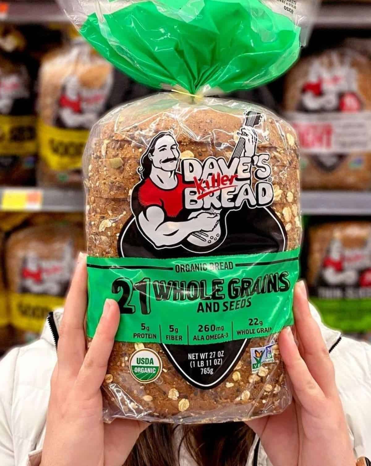 A package of Dave's Killer Bread.