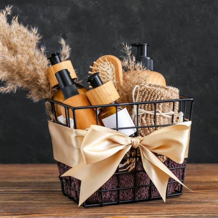 Sustainable vegan gift basket.