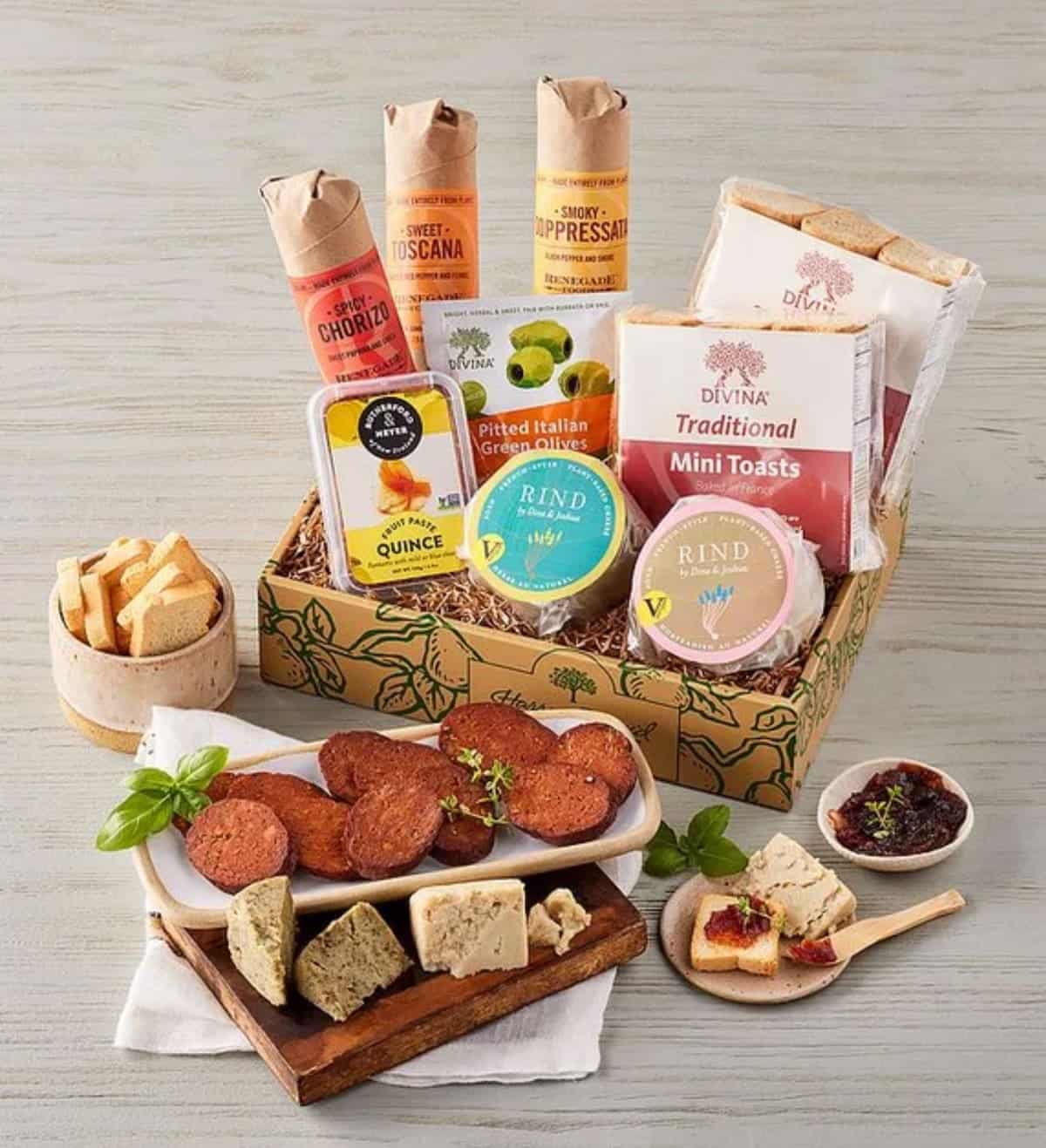 A vegan charcuterie box from Harry and David's.