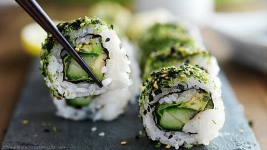 avocado sushi vegan meal ideas
