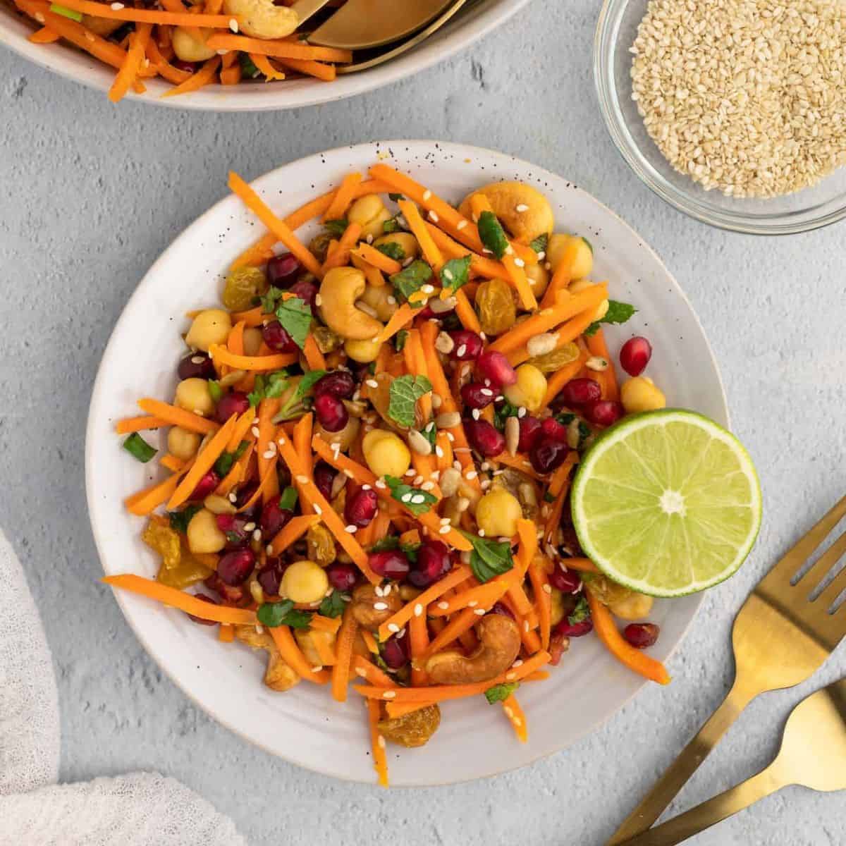 Moroccan Carrot Salad with Citrus-Turmeric Dressing