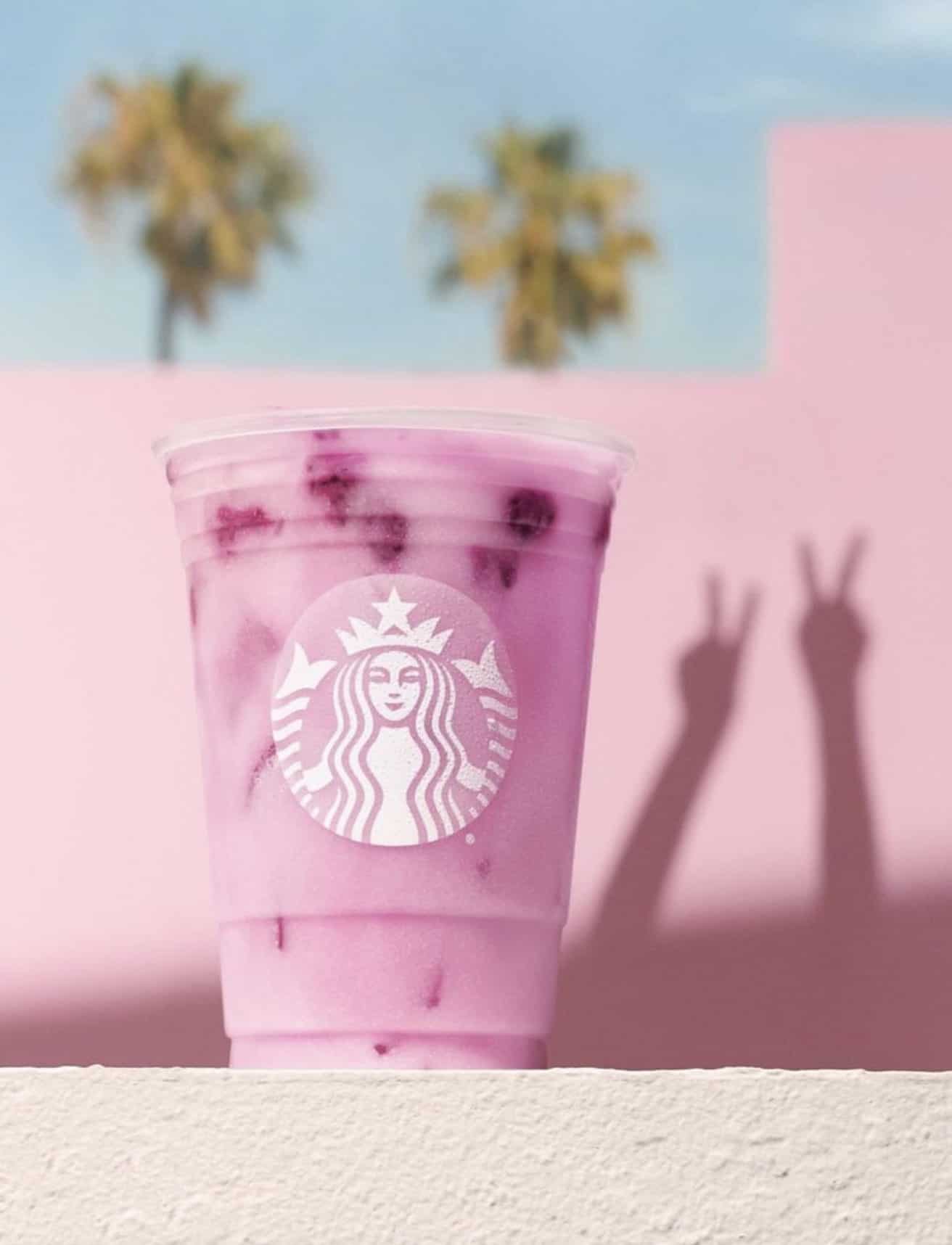 Starbucks pink dragon drink dairy free and vegan