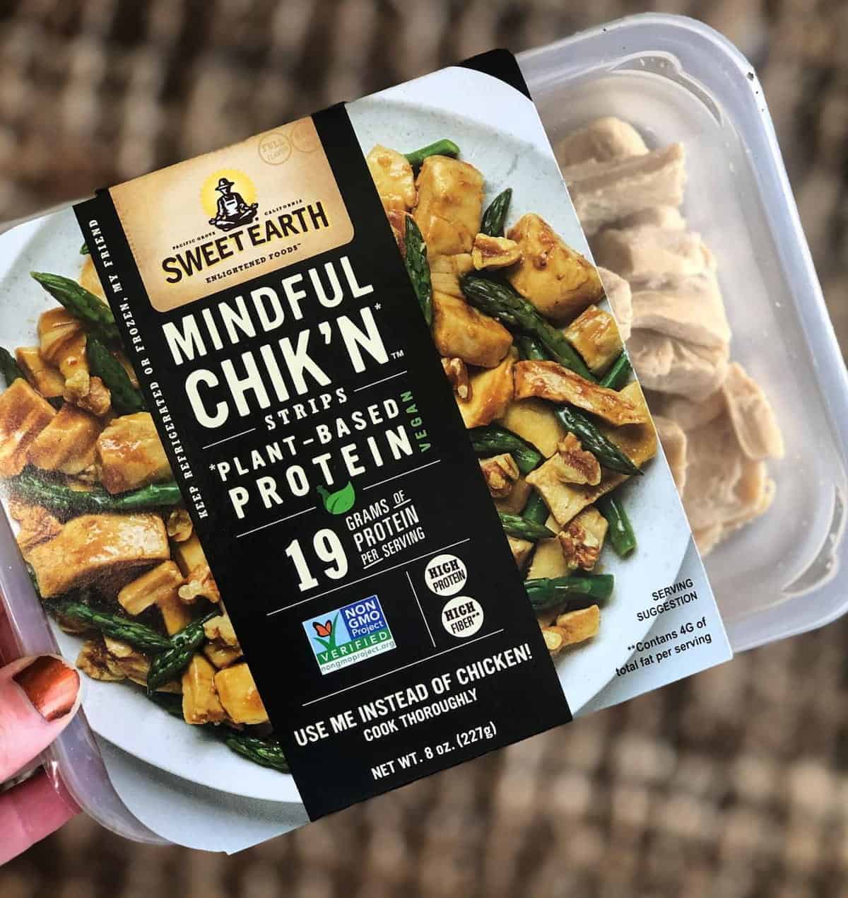 A package of Sweet Earth brand Mindful Chick'n.