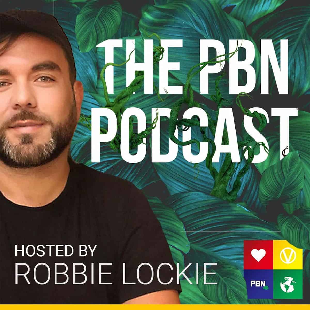 The Plant-Based News Podcast with host Robbie Lockie cover art.