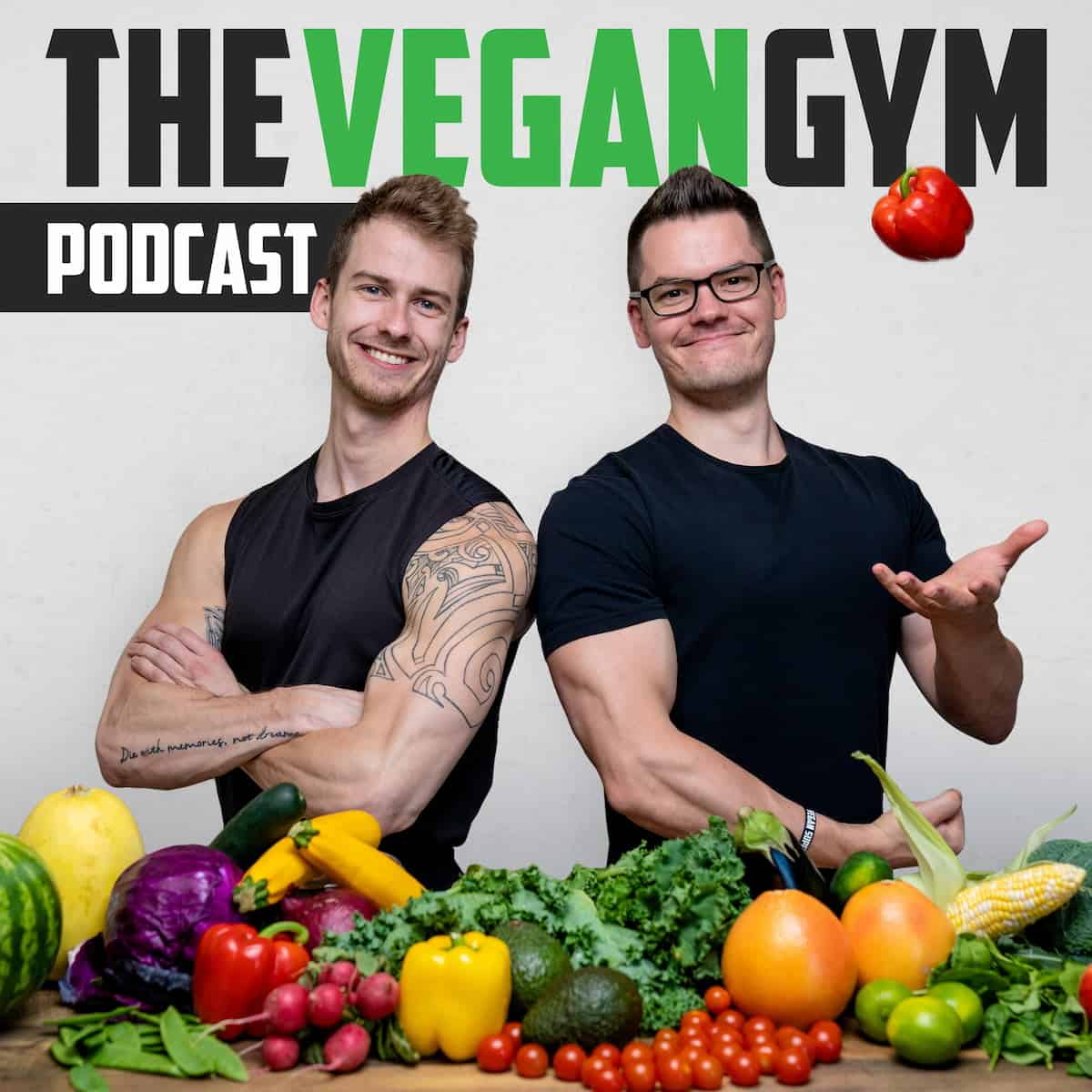 The Vegan Gym Podcast cover art.
