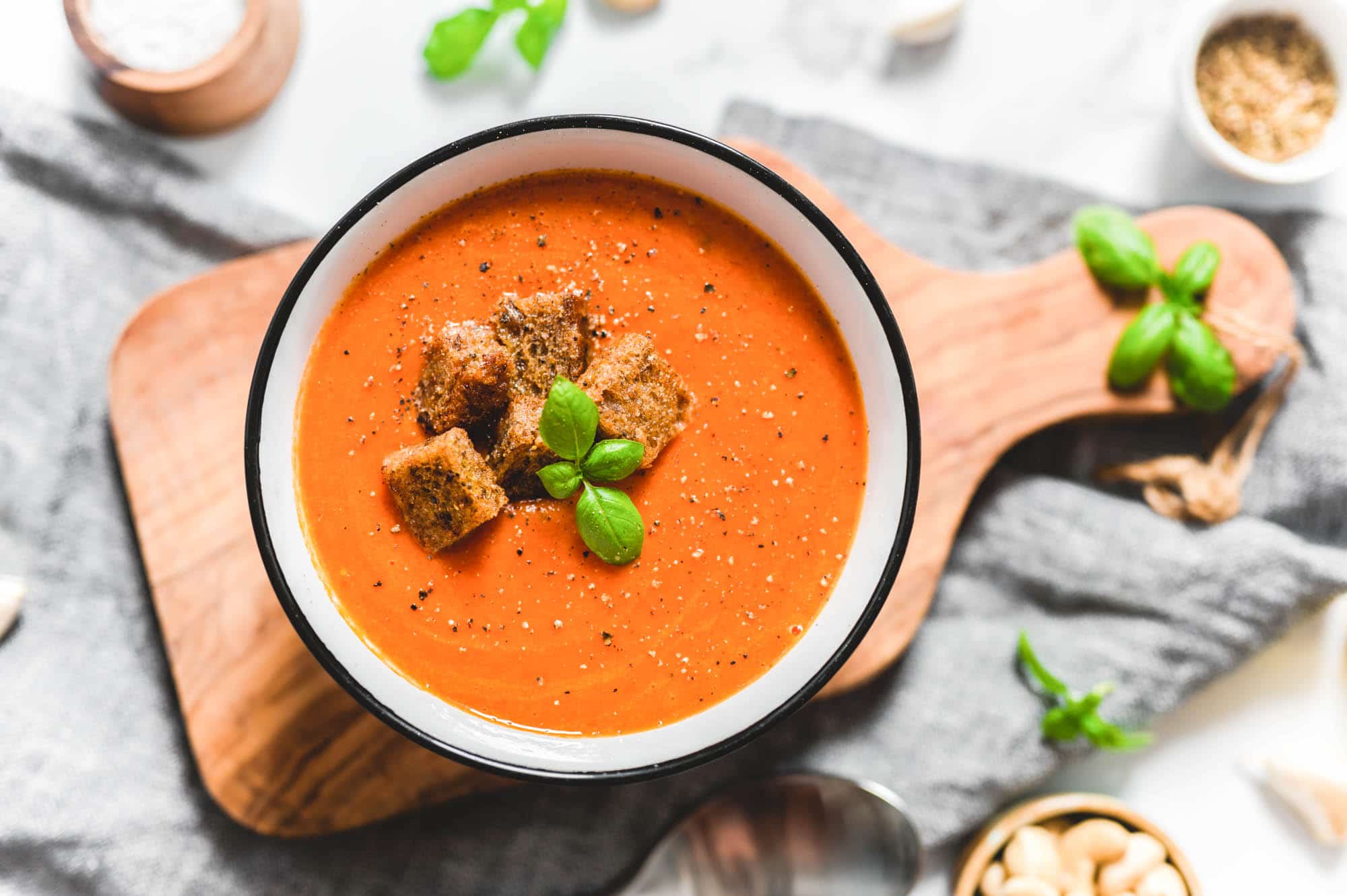 Creamy Tomato Soup From Canned Tomatoes