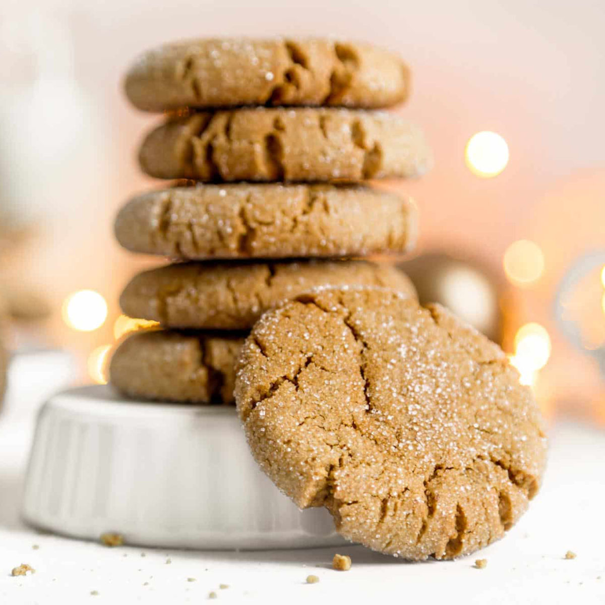 Soft and Chewy Vegan Gingersnap Cookies
