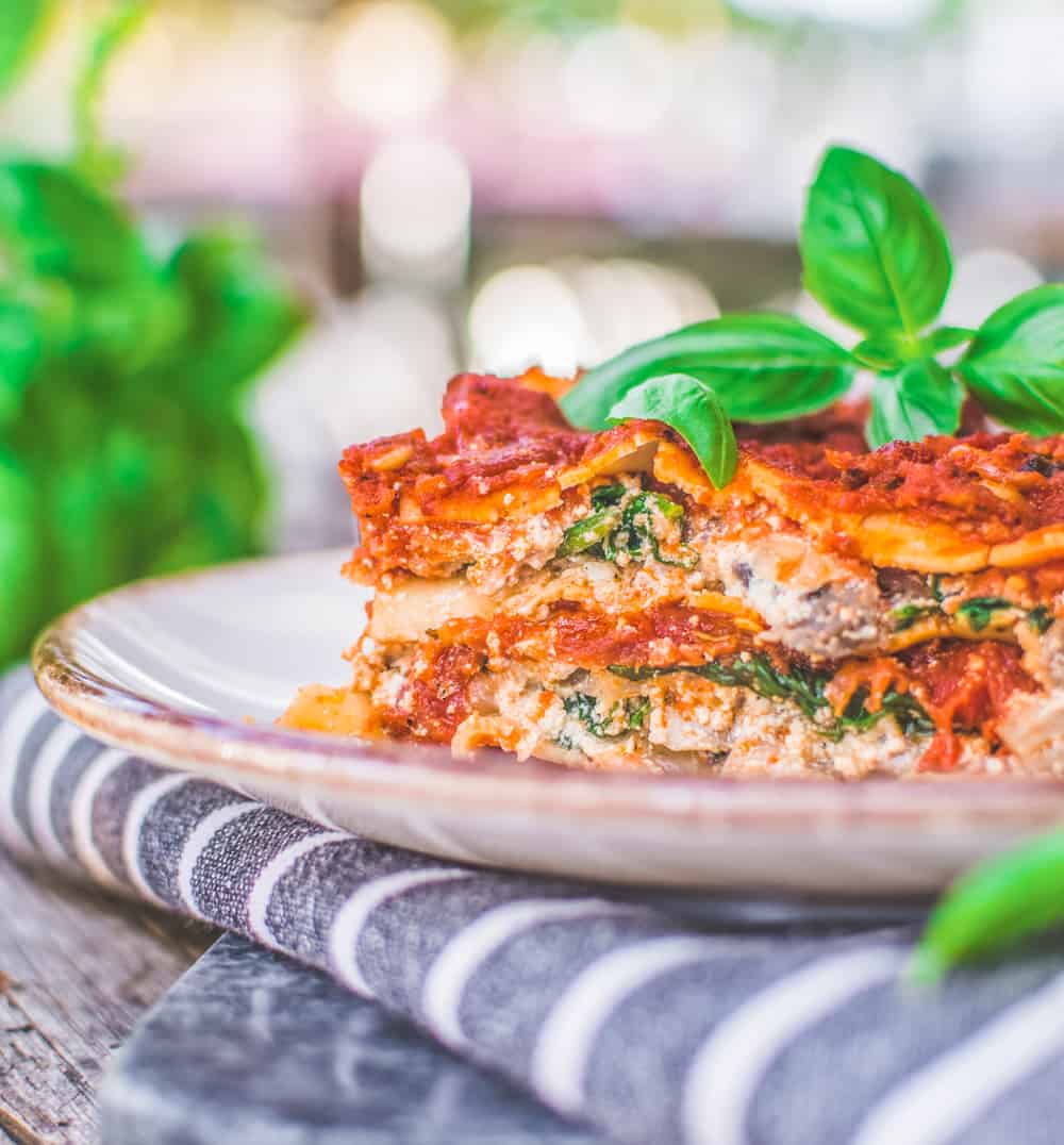 Vegan Lasagna with Tofu Ricotta and Marinara Sauce
