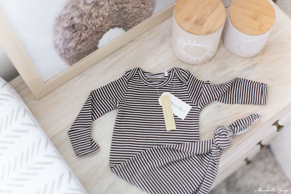 Cute conscious eco-friendly baby onesie gift for new moms.