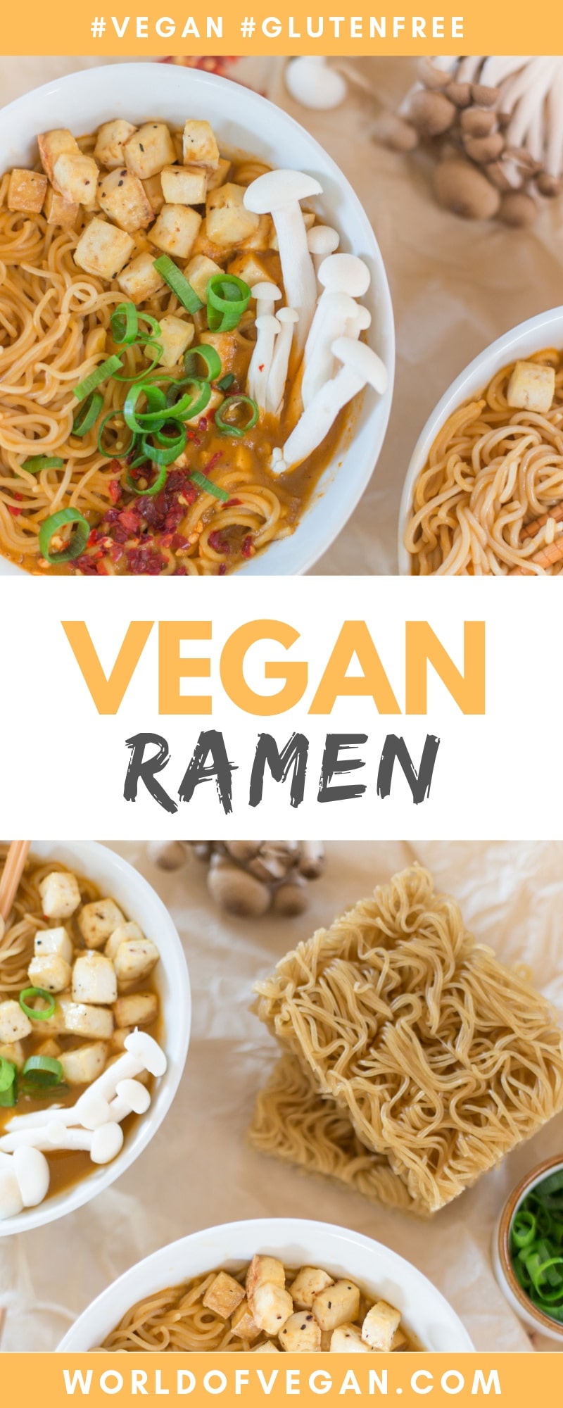 Vegan Ramen With Brown Rice Noodles | WorldofVegan.com #vegan #glutenfree #ramen #soup #recipe #dairyfree #worldofvegan