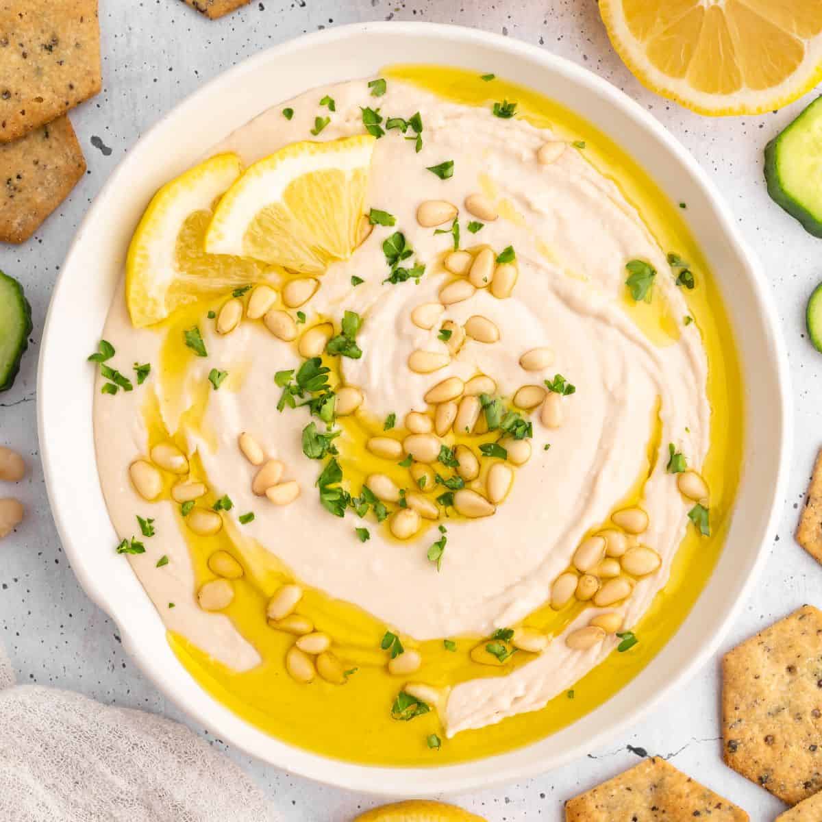 Creamy White Bean Hummus Dip
